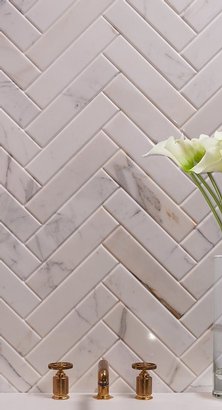 Bevel Tile 3 x 12 (Calacatta Dore)